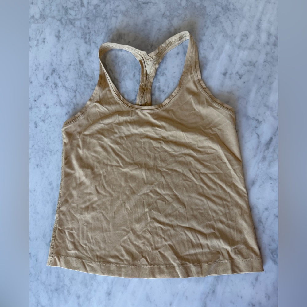 Lululemon Align Racerback Tank Waist Length Beige Size 10